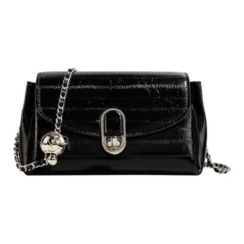 SEPTWOLVES ПУ (полиуретан) Сумка через плечо Женская Черная Серебряная