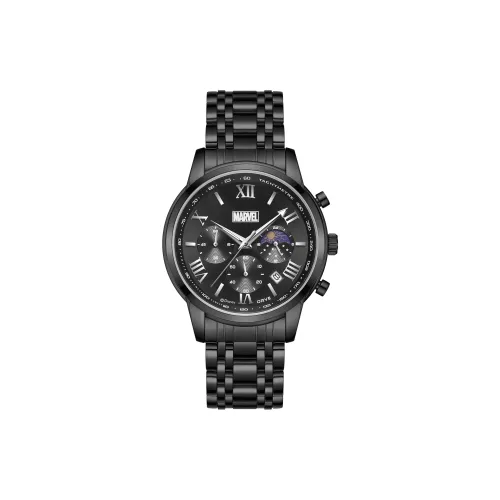 Disney Marvel Кварцевый механизм Стальной ремешок Часы Мужские Черный циферблат