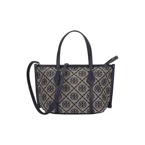 Tory Burch T MonogramPerry Хлопок Сумка Мини Женская Морской Синий