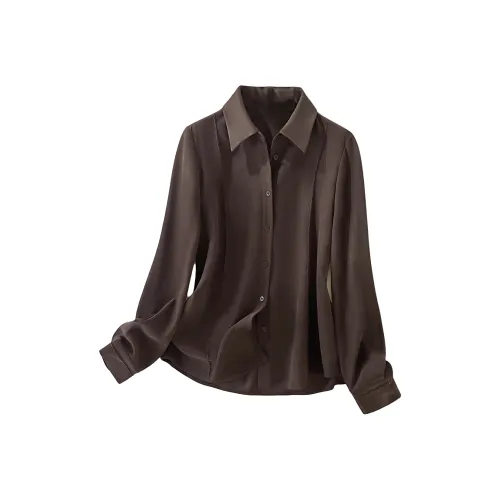 ZUOSAISI Шоколадно-коричневые Женские Рубашки