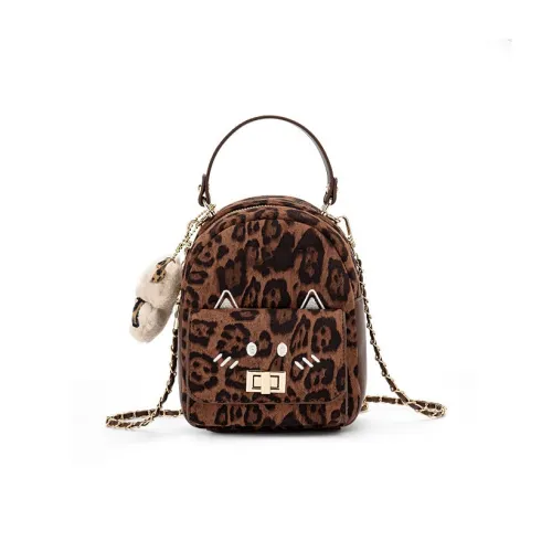 DIFFERENT FACES ПУ (полиуретан) Рюкзак Обычный Женские Леопардовый принт Zongzi