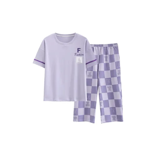 FARO Pink Purple Women's Pajama Sets FARO Розовый Фиолетовый Женские Пижамные Комплекты