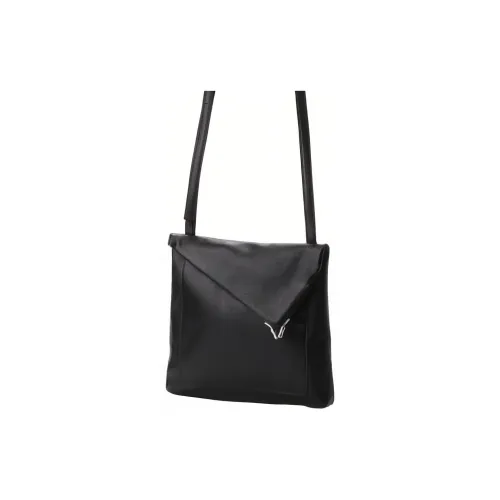 Yohji Yamamoto Semi Гладкая Кожа Сумка через плечо Сумка на плечо Женская Черная