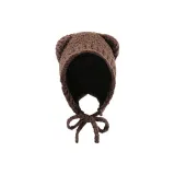 Кофейный медведь плюшевый вязаная шапка [шнур, стиль позиционирования]