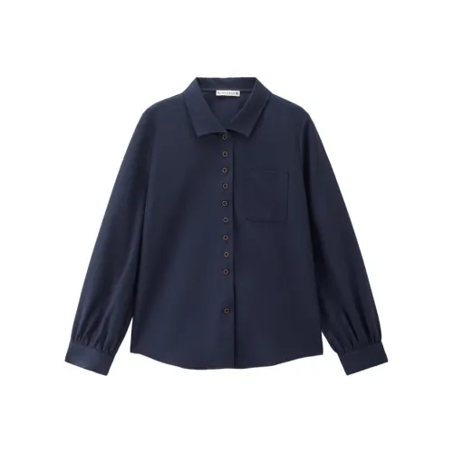 Giordano 04 Темно-синий Синий Женская Рубашка