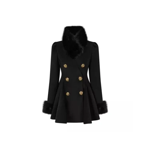 7 SEVFUN Черное Женское Пальто