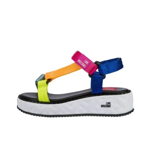 MOSCHINO Heart Love Пляжные сандалии 5,5 см Женские Многоцветные