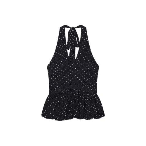 Wang Leshi Черные Женские Майки