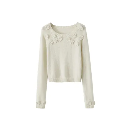 DITB Экрю Женская Трикотажная Одежда