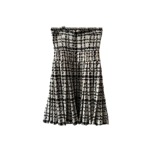 CHANEL 20P Весенне-летняя Коллекция Предварительный просмотр Без рукавов Платье Женское Черное