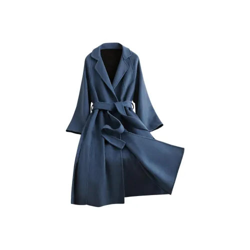 ONE SHALLOW Темно-синий Женское пальто