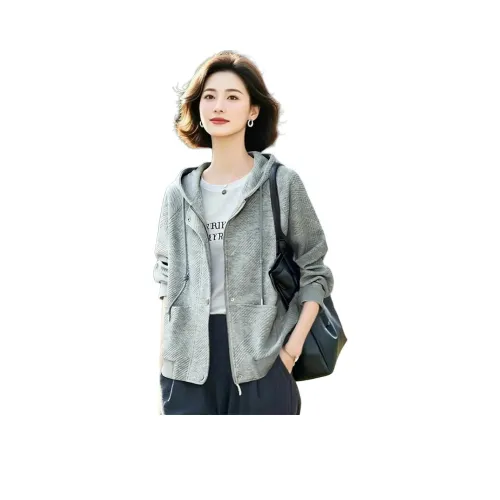 LANGQING Серый Бесплатная доставка On Бренд Наклеенный Женские Свитшоты