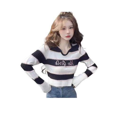 HAPG Черный Белый Женский Трикотаж