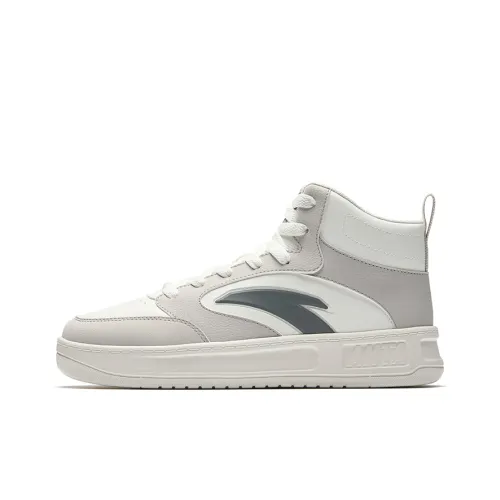 ANTA Relaxed Износостойкий и Легкий Высокий Топ Скейтборд Кроссовки Мужские Оттенок 1 Слоновая кость