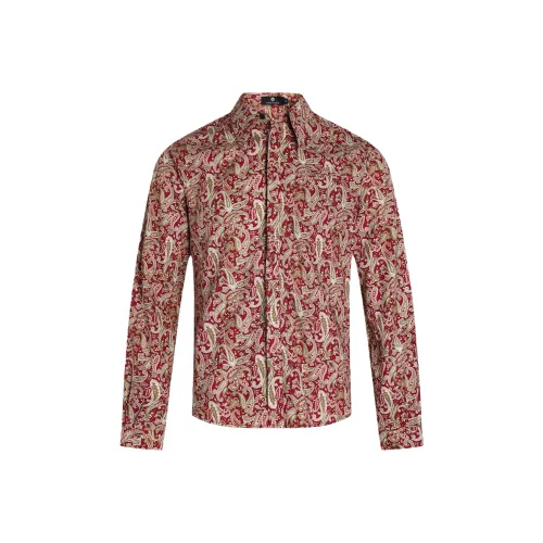 PUBLIC RADIO Red Men's Shirts PUBLIC RADIO Красные Мужские Рубашки