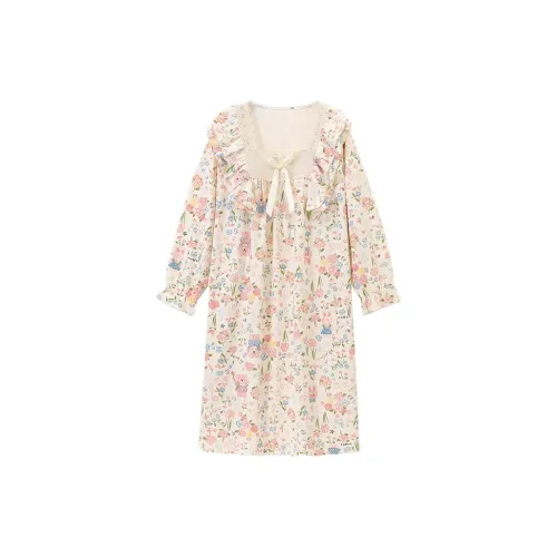 Qian Rise Цветочный дизайн Cluster Женские Ночные сорочки