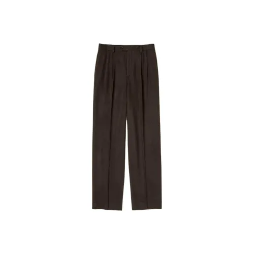 Auralee FW25 Малыш CAMEL Фланель Два Tuck SLACKS Повседневные брюки Мужской