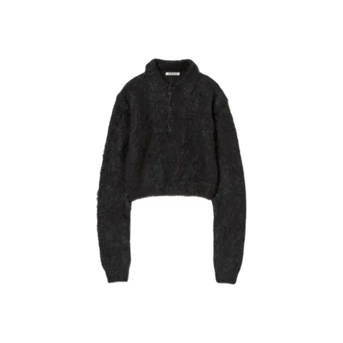 Auralee FW25 Брушированный Супер KID Мохер KNIT POLO Свитер Женские