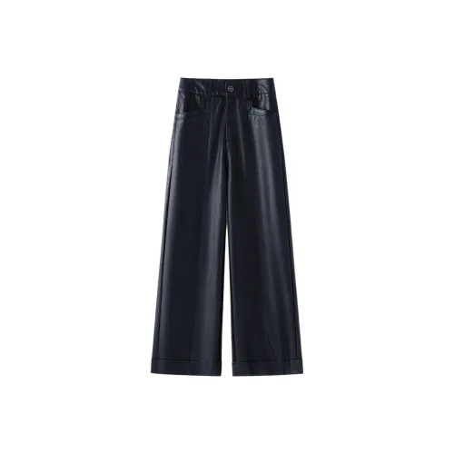 Прямые брюки женские Осенние и Зимние 2025 High END Стильные Утягивающие Повседневные брюки Длина до щиколотки (размер в длину) Широкие брюки