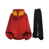 Бордовый (Желтый) Свитшот + Черные Джинсы