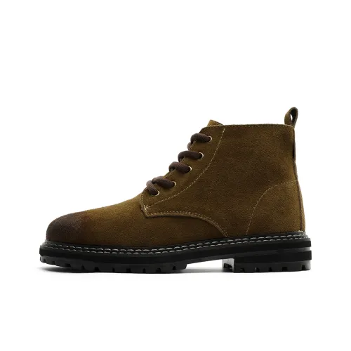 Frank Mully Martin Boots Army Green Men's
