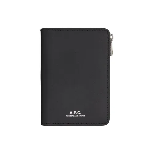 A.P.C Кожа Кошелек Мужской Черный