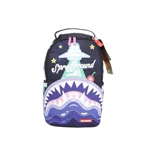 SPRAYGROUND Ткань Рюкзак Детский Цветочный Дизайн Фиолетовый