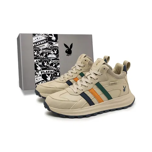 Playboy Slip-resistant Abrasion-resistant Breathable Увеличивающий высоту Rebound MID Top Повседневная обувь Мужская