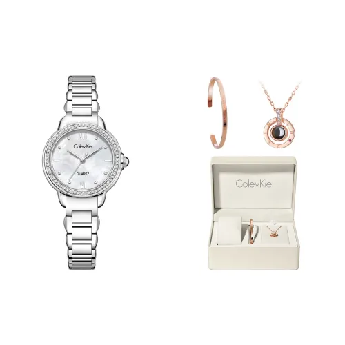 ColevKie Кварцевый механизм нержавеющая сталь ремешок женские часы жемчужная раковина цвет циферблат часов