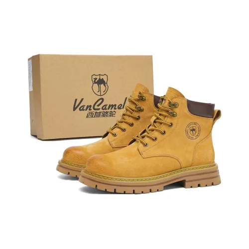 VanCamel Желтые Ботинки Короткий Мартин Ботинок Унисекс