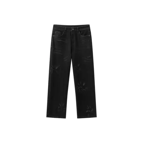 HKRXEC Lightning Черный Серый Мужские Джинсы