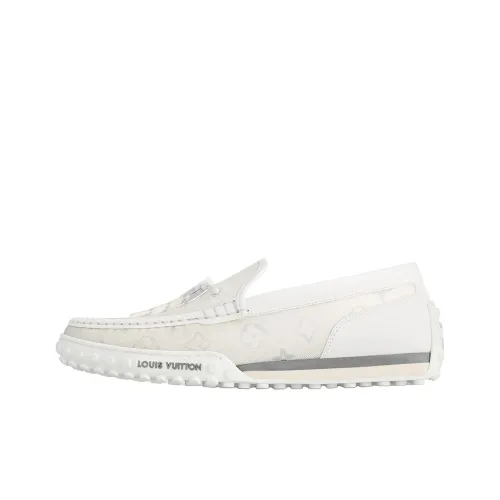 LOUIS VUITTON Racer Лоферы с резиновым покрытием Мужской Белый