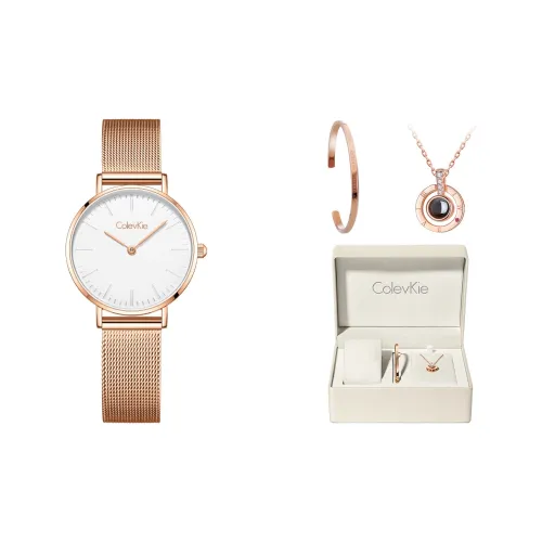 ColevKie Кварцевый механизм Стальной ремешок Часы Женские Белый циферблат