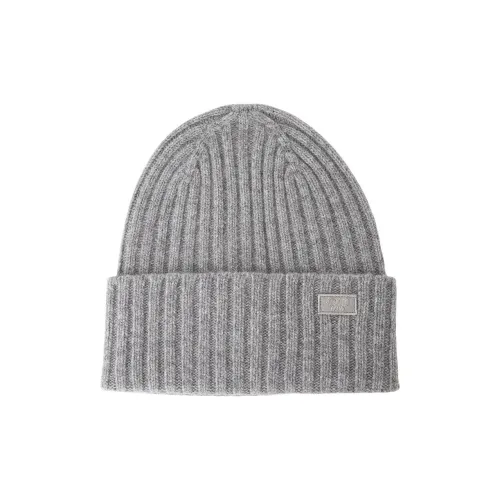 MaxMara Pure Wool Beanies Unisex Gray МаксМара Чистая Шерсть Шапки Унисекс Серый