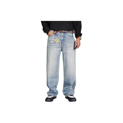 ZHANDASHUAI Blue Men's Jeans ZHANDASHUAI Синий Мужской Джинсы