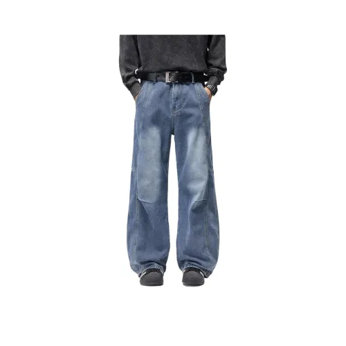 Izzue Винтажные синие унисекс джинсы