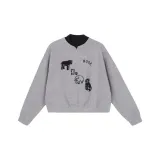 Серый с флисовой подкладкой