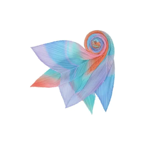 PLEATS PLEASE ISSEY MIYAKE Полиэстер Трикотаж Шарфы Унисекс Синий