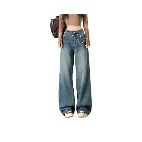 CHOCOOLATE Винтажные синие женские джинсы