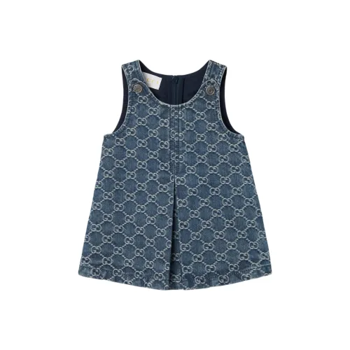 GUCCI Синий And Айвори Белый Унисекс Платья
