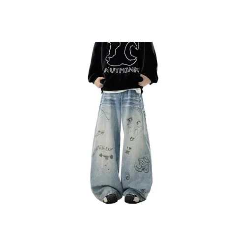 Мед синий мужской джинсы