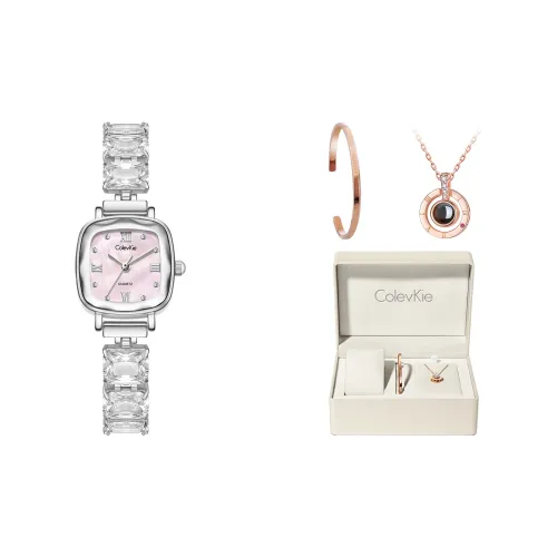 ColevKie Кварцевый механизм Стальной ремешок Часы Женские Жемчужная раковина Циферблат