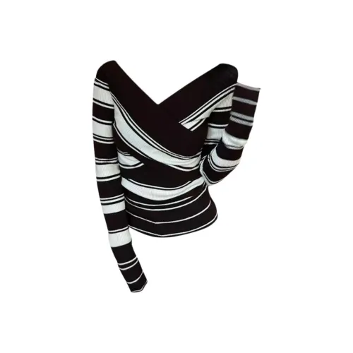 ADXKM Кофейные полоски Женские Трикотаж