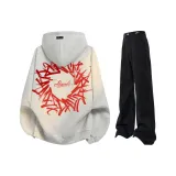 Фотиния Серый (Красный) Свитшот + Черные Джинсы