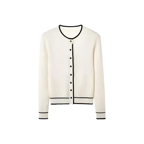 XIAOJUCHUANLI Экрю Женская Трикотажная