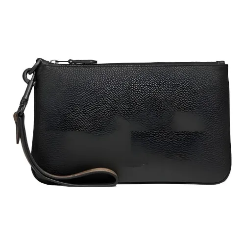 COACH Pouch GRAIN LEATHER Чехол для телефона Клатч Сумка через плечо Сумка Маленький Мужской Черный