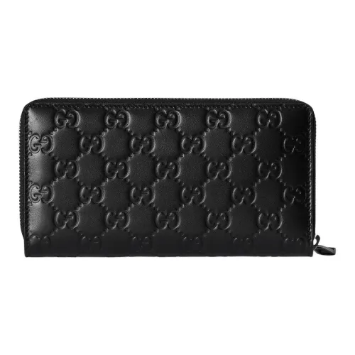 GUCCI GG Emblem Кожа Кошелек Мужской Черный