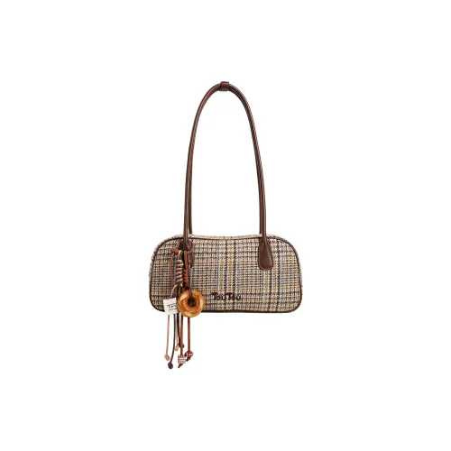 TOUTOU Ткань Синтетическая кожа Сумка через плечо Стандартная Женская Фундуковый Кокосовый Зеленый