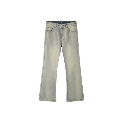 W9H2 Желтый Грязь Унисекс Джинсы