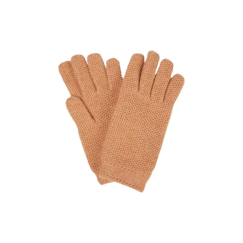 Loro Piana Кашемир Вязаные Перчатки Женские Оранжевые